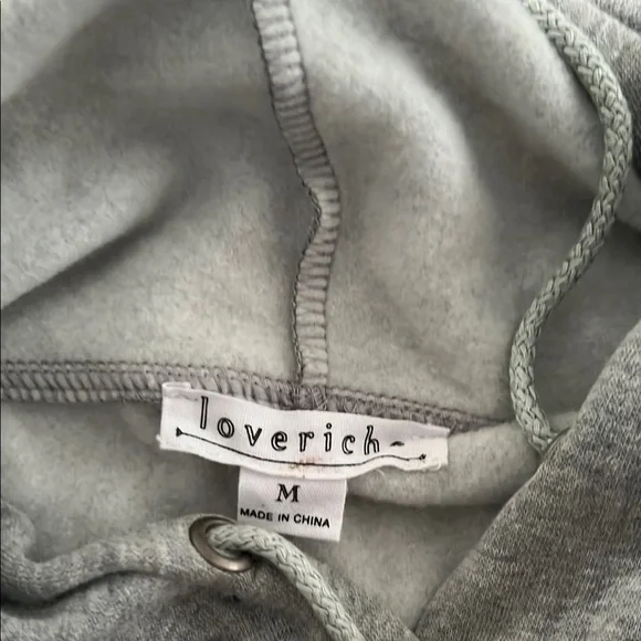 Gray Long Sweater with Velvety & Lace Flair - Picture 3 of 3